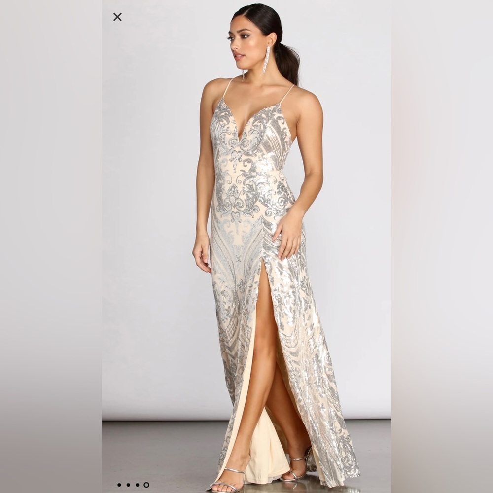 Sequin A-Line Dress // Size: S